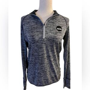 NCAA Dri Quarter Zip Pullover Athletic Shirt Womens Small Heather Gray